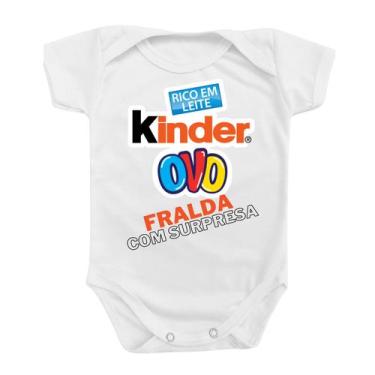 Imagem de Body Roupa De Bebê Divertido Kinder Fralda Com Surpresa Ovo - Use Juni