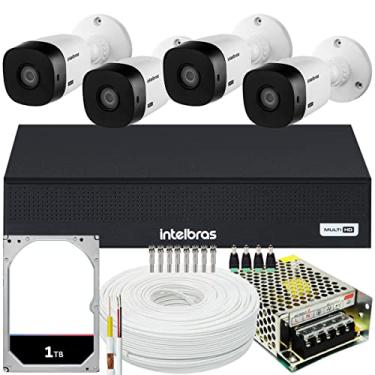 Imagem de Kit Cftv 4 Cameras Full Hd VHL 1220 Dvr Intelbras 3004-C 1TB