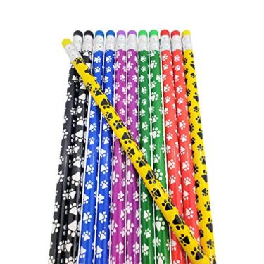 Imagem de Pacote com 36 lápis coloridos de chumbo nº 2 - madeira com borracha colorida na parte superior (pacote com 36) a granel.