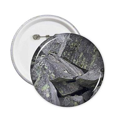 Imagem de Peças de pedra escura papel de parede rachaduras alfinetes de musgo crachá botão emblema decoração acessório 5 peças