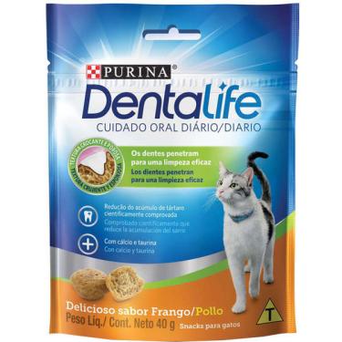 Imagem de Petisco Purina DentaLife DentaLife para Gatos Adultos Sabor Frango - 40g