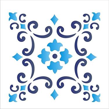Imagem de Stencil de Plástico para Pintura OPA 10 x 10 cm - 1349 Ladrilho Lança