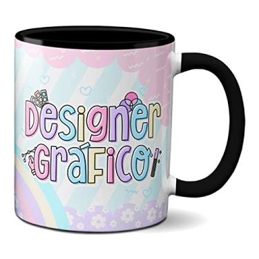 Imagem de Caneca Designer Gráfico Profissão Presente Criativo (Preta)