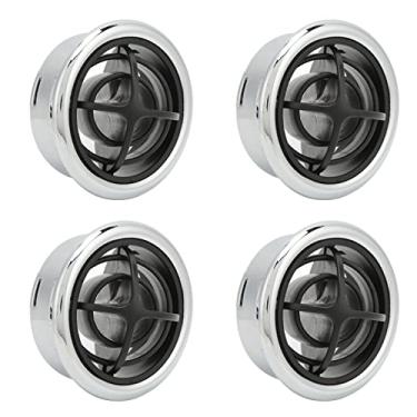 Imagem de Aramox 4pcs AC Air Vent, Pieces For Sale Black Galvanoplastia Ar Condicionado Tomada Φ87 75 Painel de Alto-falante e Grade Para Rv, Iate