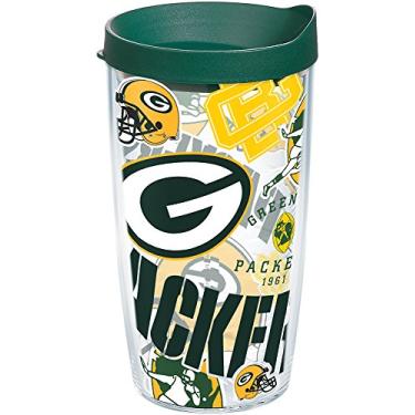 Imagem de Tervis Copo de viagem com isolamento térmico de parede dupla NFL Green Bay Packers feito nos EUA, mantém as bebidas frias e quentes, 473 ml, clássico