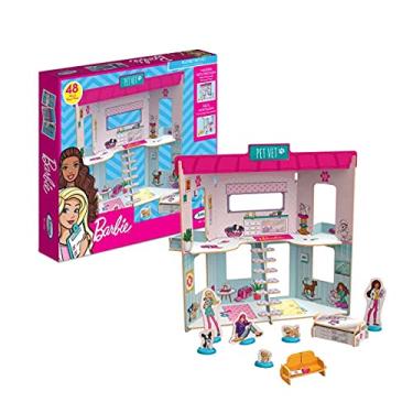 Imagem de Brinquedo Barbie Playset Pet Vet Xalingo - 2319.8, Rosa e Branco