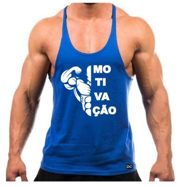 Imagem de Camiseta Regata Cavada Masculina Machão Treino Academia Fitness Estampada Motivação-Masculino