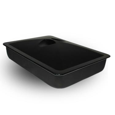 Imagem de Assadeira Retangular Alumínio Fundo Antiaderente e Tampa 04