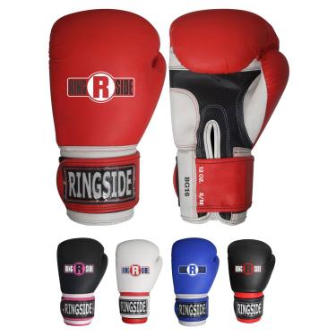Imagem de Ringside Luvas de treinamento de boxe estilo profissional Kickboxing Muay Thai Gel saco de pancada, Grande/GG, Vermelho