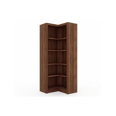 Imagem de Estante Livreiro Casal Me4132 De Canto C/ 4 Prateleiras Nogal - Tecno Mobili