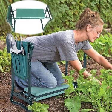 Imagem de Almofada portátil para ajoelhar-se para jardim, joelho dobrável para jardim atualizado e assento com almofada macia Eva para jardinagem doméstica Almofada ajoelhar-se