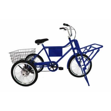 Imagem de Bicicleta Triciclo de Carga Com Marchas e Freios A Disco Cargueira - C