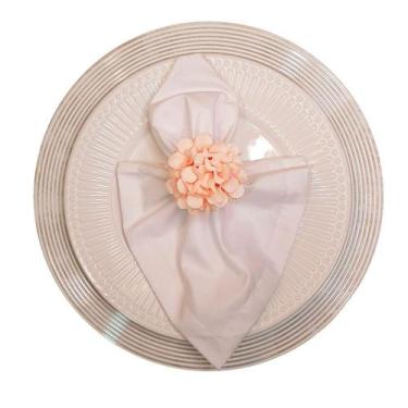 Imagem de Porta guardanapo de mini hortênsia rosa claro - Mesa Feita