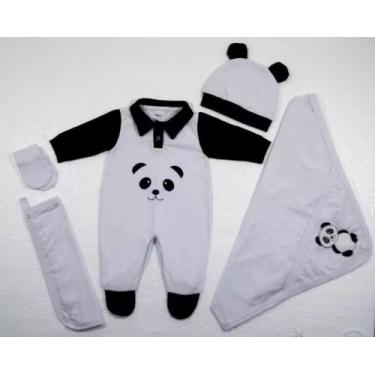 Imagem de Saida Maternidade Urso Panda (Branco / Preto) - Nana Lobela