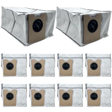Imagem de Pacote com 10 sacos de pó compatíveis com aspirador de pó Omni Robot Eufy C20, sacos de pó de grande capacidade de 3L, sacos descartáveis de substituição de 4 camadas