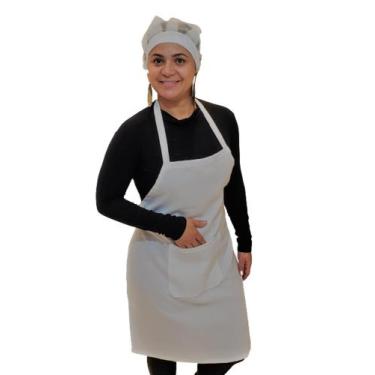 Imagem de Kit avental e touca - Armarinho Neves, Branco