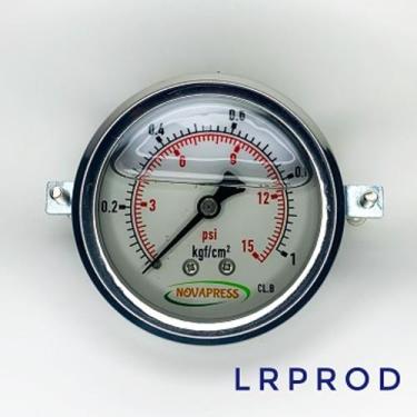 Imagem de Manômetro horizontal -diam.63mm (2. 1/2 ) com escala de 0-1 KGF/CM2 x 