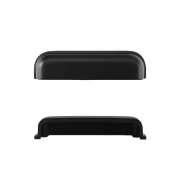 Imagem de Puxador de porta de armário de luxo em cobre puro moderno, concha dourada, semicírculo, luz, latão, simples, gaveta, preto, 96 mm