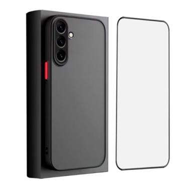 Imagem de CORONITAS Capa Translúcida TPU para Samsung Galaxy S24 Fe, Película 5D 9D, Capinha com Proteção para Câmera, Fosca, Anti Impactos, Silicone Premium