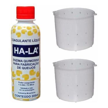 Imagem de Coalho Líquido Ha-la 200ml Coagulante Queijo + 2 Formas 1kg - COMBO