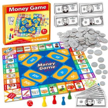 Imagem de Jogo de tabuleiro Money Torlam Money for Kids Learning Education