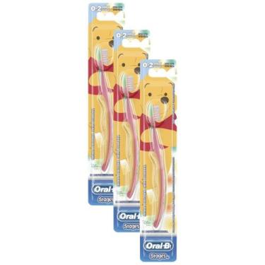 Imagem de Kit com 3 Escovas Dentais Infantis Stages Oral-B - 4 a 24 meses
