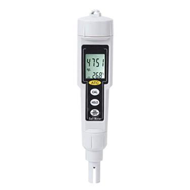 Imagem de Vomeko CT3081 Testador de sal de piscina, portátil Salinômetro digital Salinidade Tester de temperatura Testador de umidade, medidor de temperatura de salinidade, para piscina de