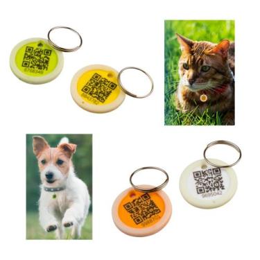 Imagem de Medalha Qr Code P Animais + Cadastro Online E Geolocalização - COR VER