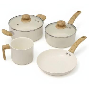 Imagem de Jogo De Panelas Vanilla Com Revestimento Cerâmico - 4 Peças