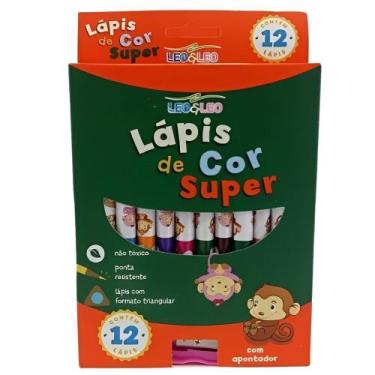 Imagem de Lápis de Cor Leo e Leo 12 Cores Jumbo Triangular  - LEOELEO