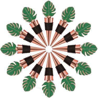 Imagem de 12 peças de luxo rosa casamento aniversário rolha de vinho lembrancinhas de festa presente de dia dos namorados, noivado, chá de panela, presentes de devolução de lembranças, rolhas de Natal