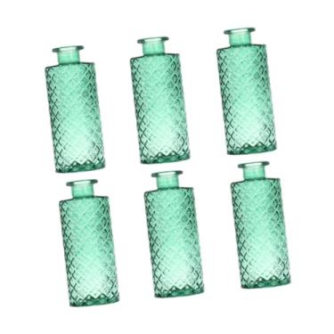 Imagem de Generic 6 peças de vasos de vidro para flores, mini vasos para arranjos de flores, recipientes decorativos para plantas, entrada, presente de inauguração, Verde