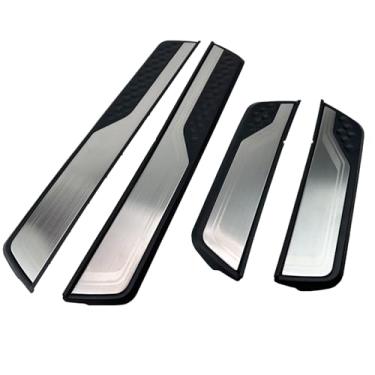 Imagem de 4 peças de aço inoxidável protetor de soleira de porta de carro guarnição placa de proteção contra arranhões acessórios de proteção de entrada de porta apto para Honda CRV HRV 2017 2018 2019 2020 2021