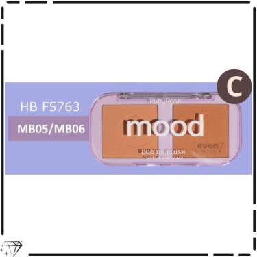 Imagem de Duo Blush Mood Ruby Rose Textura Aveludada - RUBYROSE, C - MB05/MB06