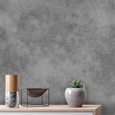 Imagem de Papel De Parede Adesivo impermeável Para Sala Quarto e Cozinha Lavável Auto Colante Vinil (Cimento Queimado Escuro-Rolo 3m)