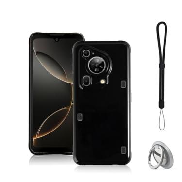 Imagem de NOUKAJU Capa para Fossibot F112 PRO, capa protetora de TPU, função de suporte, suporte ajustável, antiqueda, à prova de choque, capa protetora para Fossibot F112 PRO (preto)