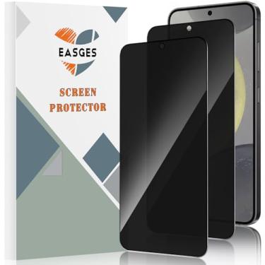 Imagem de Easges Pacote com 2 protetores de tela de privacidade para Samsung Galaxy A56 5G [vidro temperado antiespião], compatível com capas, sem bolhas, antiarranhões, fácil instalação, vidro protetor 9H para