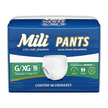 Imagem de Mili Roupa Íntima Descartável Vita Care Premium, Alta Absorção, Formato Pants, Uso Adulto, Tamanho G/XG, 16 Unidades