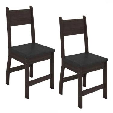 Imagem de Kit de 2 Cadeiras Milano com Tecido em Material Sintetico - Poliman, A