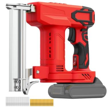 Imagem de BROVR Pregador Brad sem fio e pistola de grampear para bateria DE Walt 20 V (sem bateria), calibre 18 2 em 1, pistola de grampear com 2000 pregos para madeira, pregos de até 3,5 cm e coroa grampos de