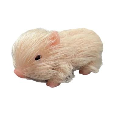 Imagem de Milageto Estatueta de Porco de Silicone Bebê Piggy Boneca Foto Prop Bonito Artesanal Recém-nascido Porco Boneca em Miniatura Brinquedo de Porco para Crianças P
