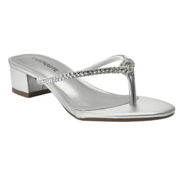 Imagem de Tamanco Via Marte Salto Baixo Ref 106-016-01 Prata 035