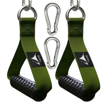 Imagem de Vigoog Pegas de exercícios de ginástica resistentes para máquina de cabos, faixa de resistência, sistema de polia, equipamento de treino de fitness doméstico, com aderência de borracha elástica e 2