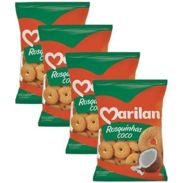 Imagem de Rosquinha Irresistível de Coco Para Café da Tarde 1400g Kit - Marilan