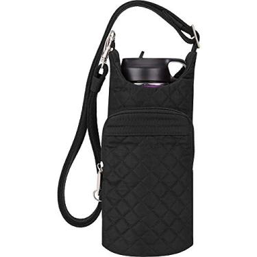 Imagem de Travelon: Bolsa Boho para garrafa de água, Preto, One Size, Bolsa Boho para garrafa de água