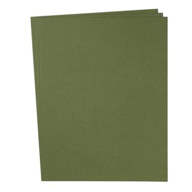 Imagem de 30 folhas de papel-cartolina 20 x 28 cm para artesanato e convites (verde-oliva)