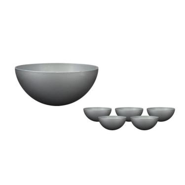 Imagem de Kit 6 Mini Bowl Prata 240Ml Plástico Premium