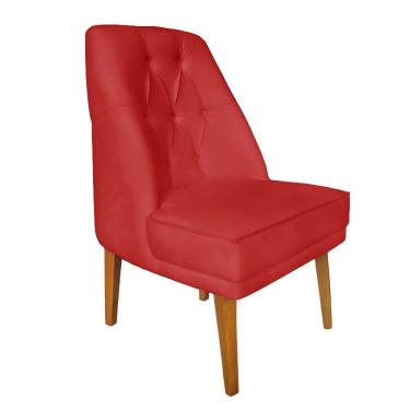 Imagem de Cadeira Bela Para Sala Escritório Quarto Suede Vermelho - Majú Decor
