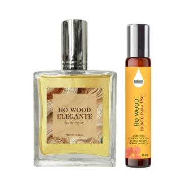 Imagem de Perfume Ho Wood Elegante Mulher 50Ml + Óleo Essencial 10Ml - Essência 