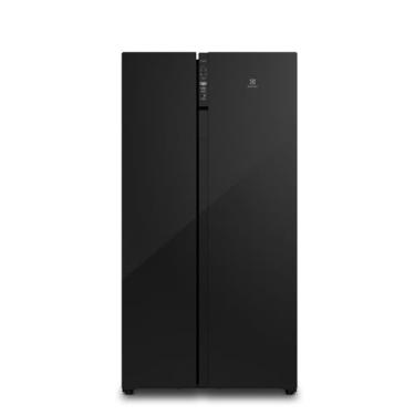 Imagem de Electrolux Geladeira Electrolux Frost Free Inverter 531L Efficient AutoSense Side by Side Vidro Preto (ES5GB) 127V